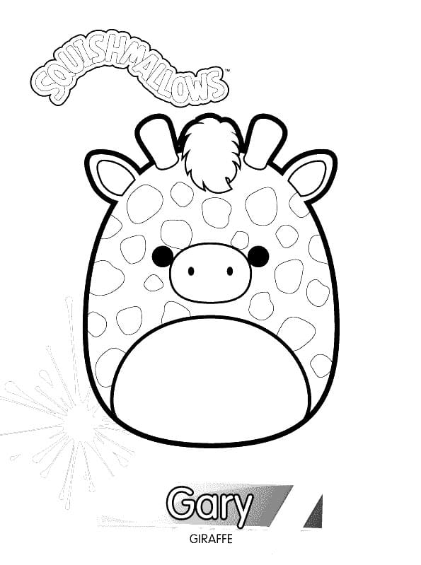 Squishmallows Gary coloring page