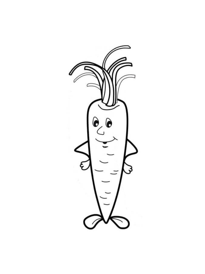 Standing Carrot coloring page