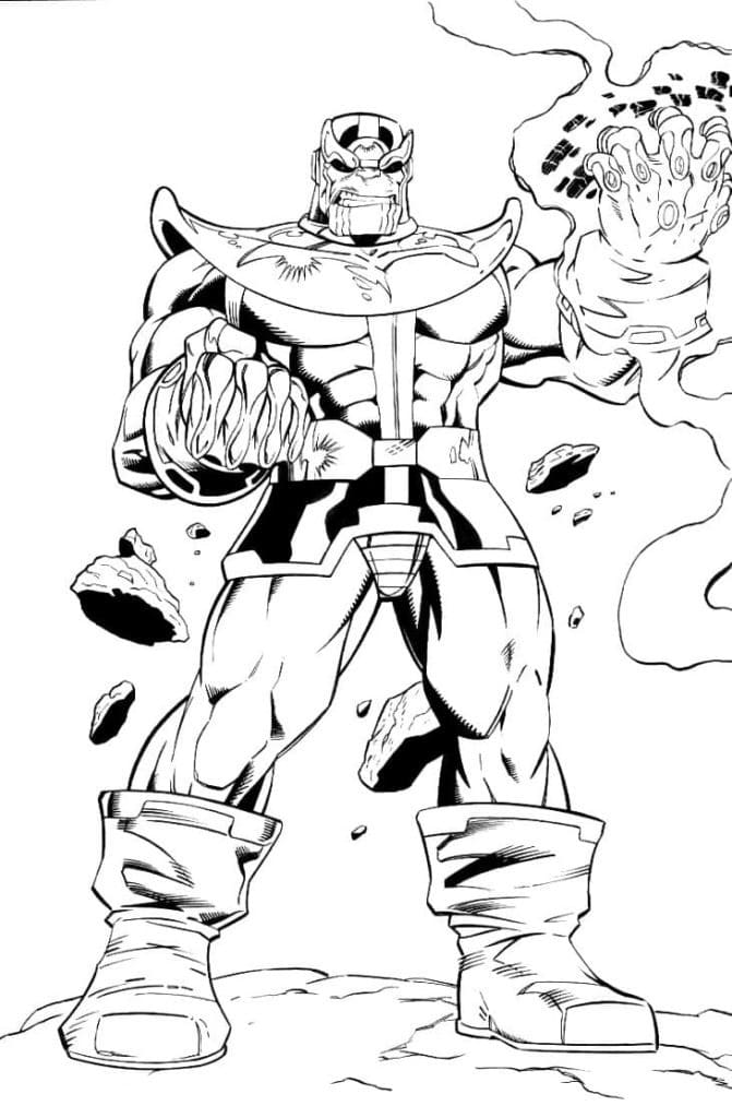 Strong Thanos coloring page - Download, Print or Color Online for Free