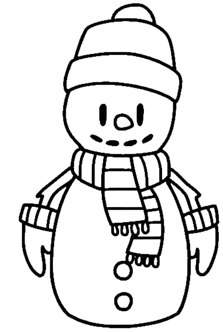 Stumble Guys Snowman coloring page