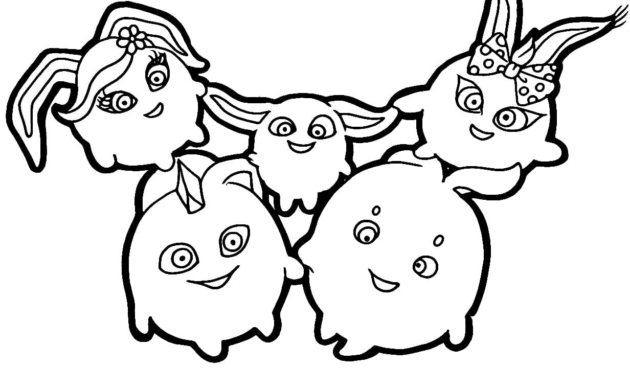 Sunny Bunnies Characters coloring page