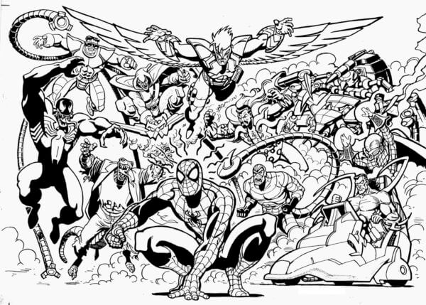 Super Marvel Universe coloring page