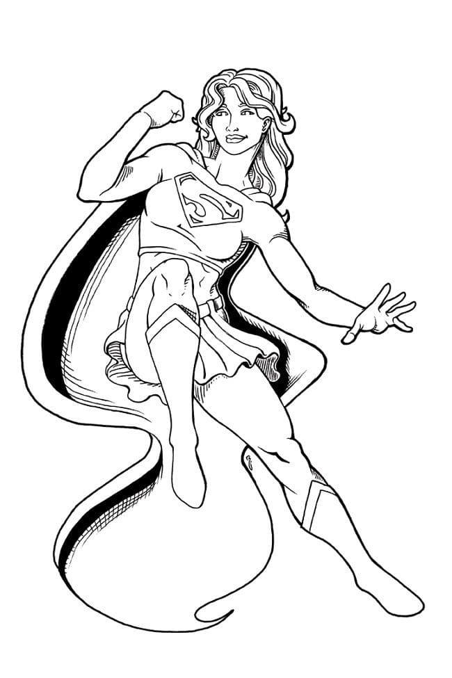 Supergirl From Dc Comics Coloring Page Download Print Or Color Online For Free 