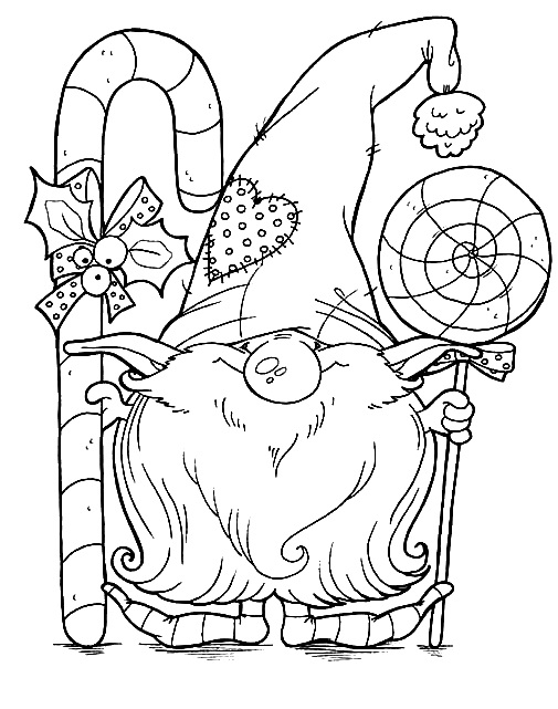 Gnome coloring pages ColoringLib