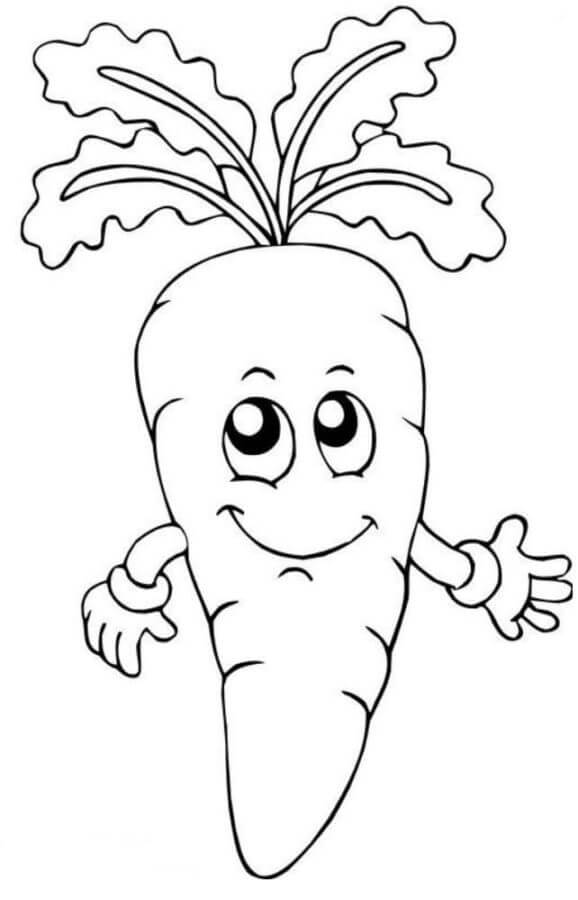 Talking Carrot coloring page