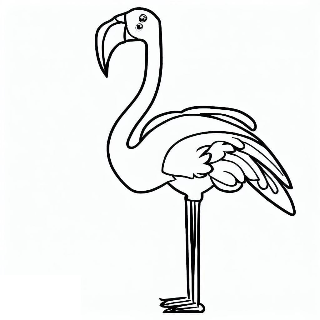Tall Flamingo coloring page - Download, Print or Color Online for Free