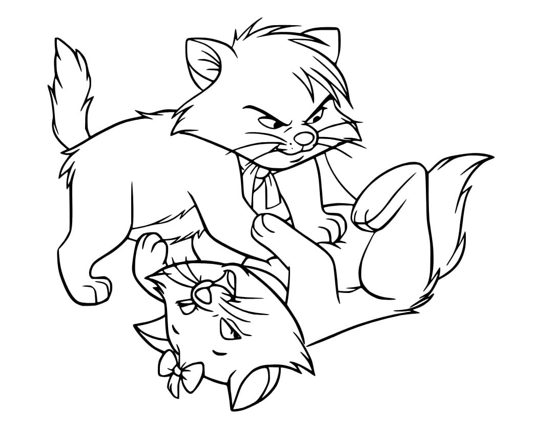The Aristocats Berlioz and Marie coloring page - Download, Print or ...
