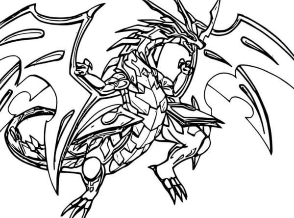 The Giant Red Fire Dragon Drago coloring page