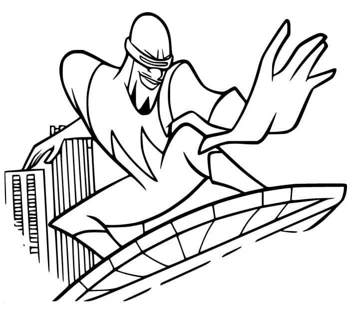 The Incredibles Frozone coloring page