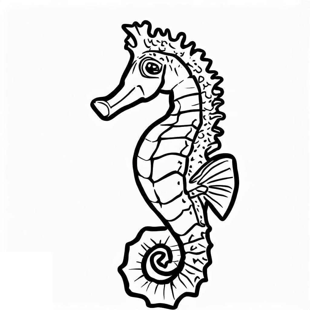 Thorny Seahorse coloring page - Download, Print or Color Online for Free