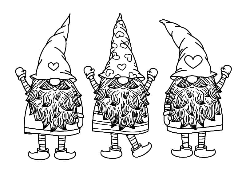 Three Christmas Gnomes