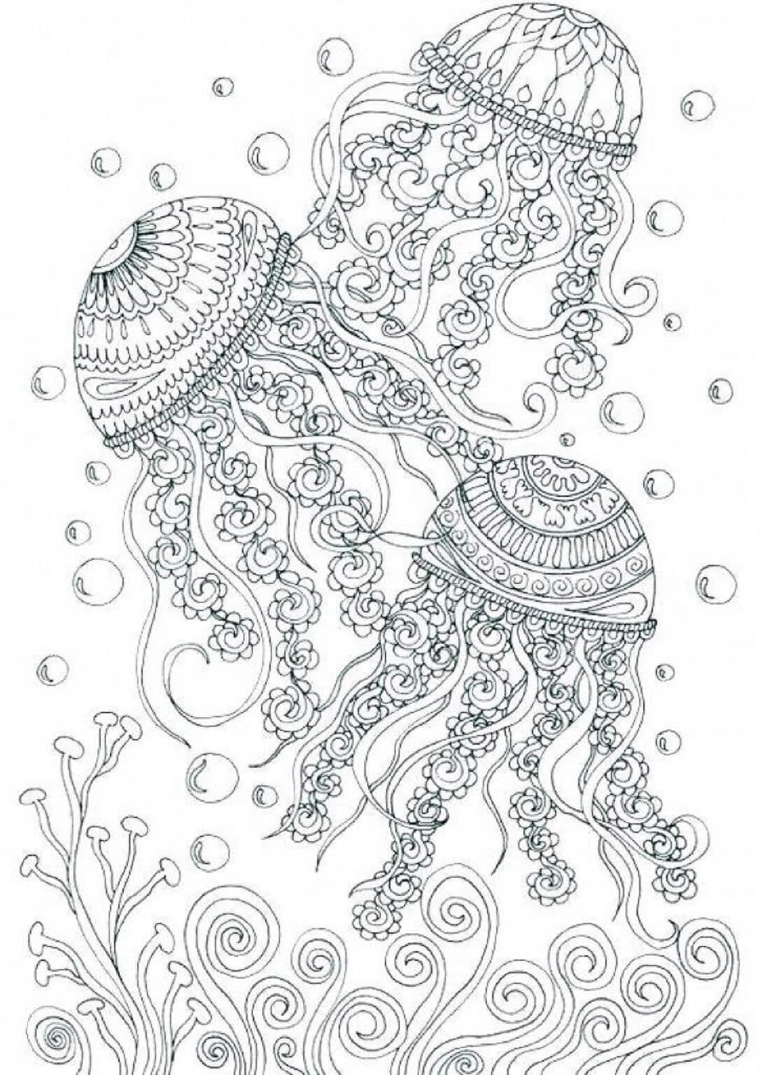 Three Jellyfish Mandala