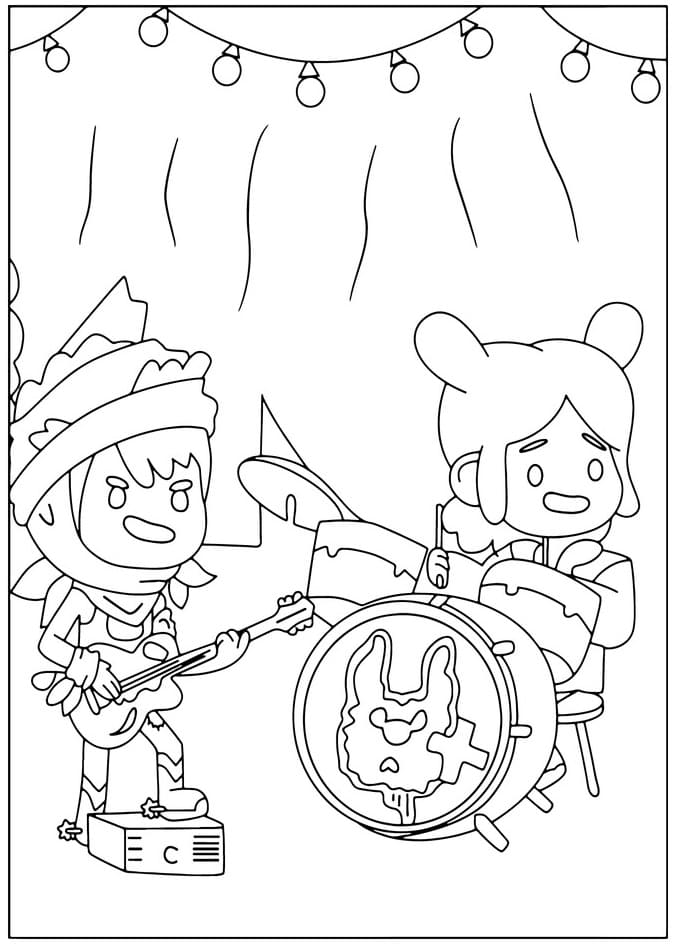 Toca Boca Band coloring page