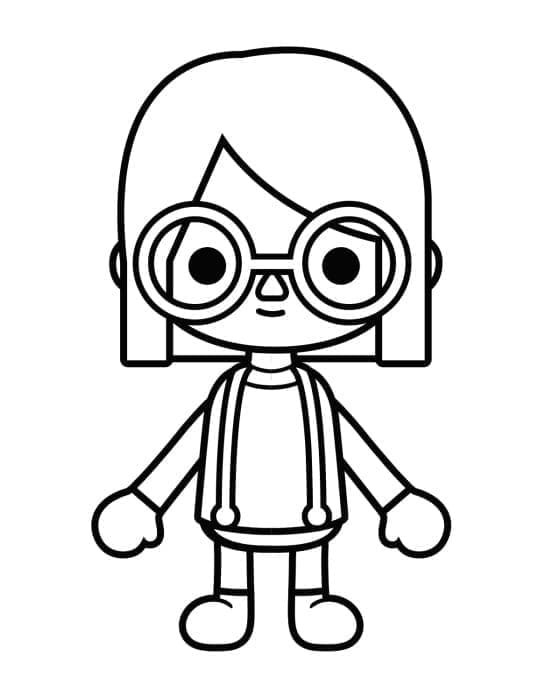 Toca Boca Girl coloring page