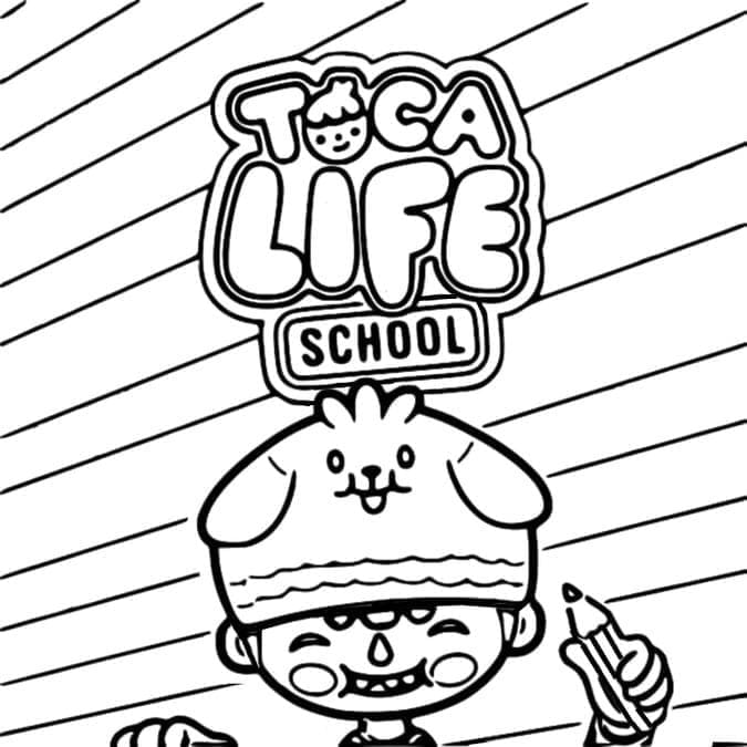 Toca Life School coloring page