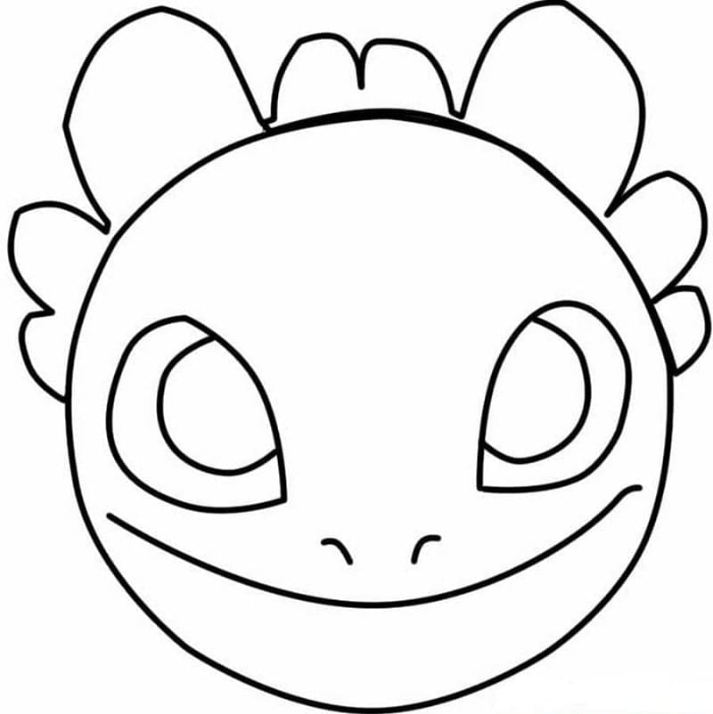 Toothless Face coloring page