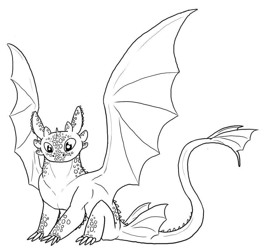 Toothless Free Printable coloring page