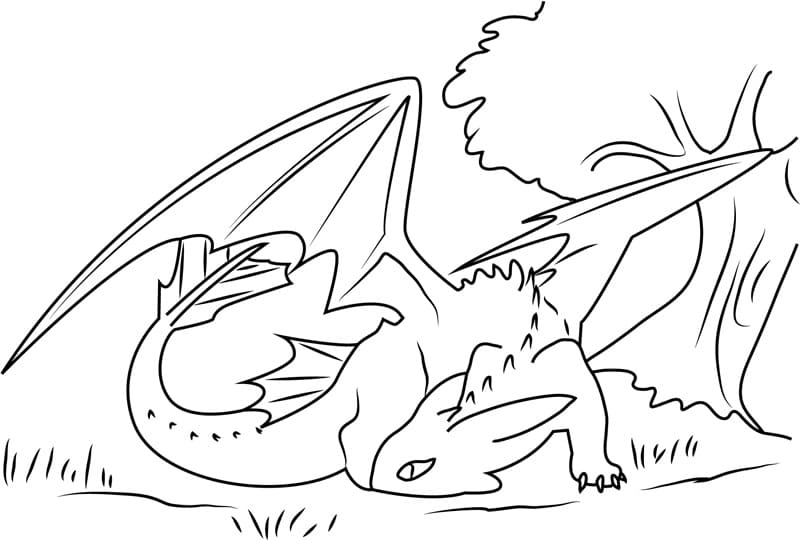 Toothless The Night Fury coloring page