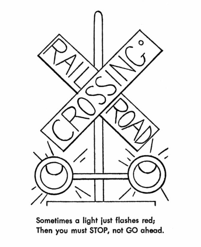 Train Safety For Kids coloring page