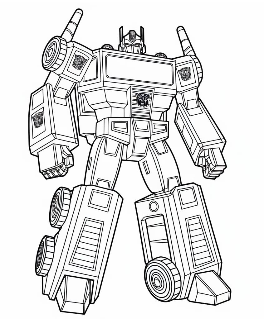 Transformers is Cool coloring page