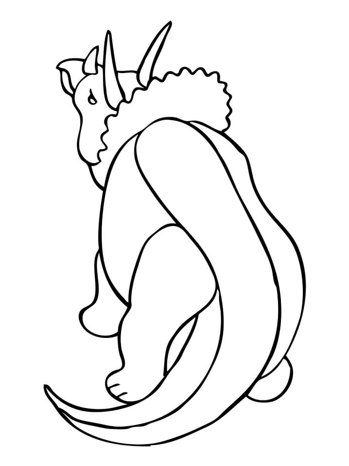 Triceratops For Kids coloring page