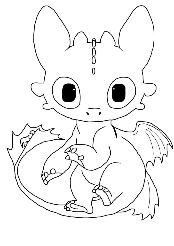 Very Cute Toothless coloring page - Download, Print or Color Online for ...