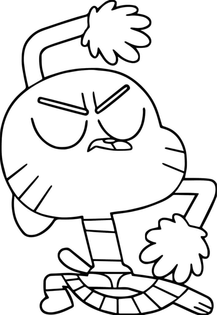 Very Funny Gumball coloring page