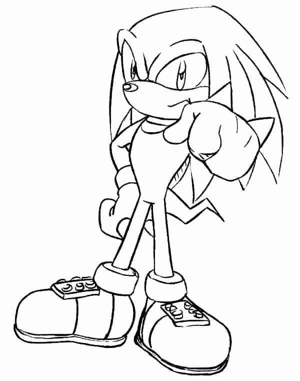 Amazing Knuckles coloring page