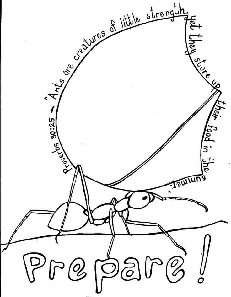 Ant Bible coloring page