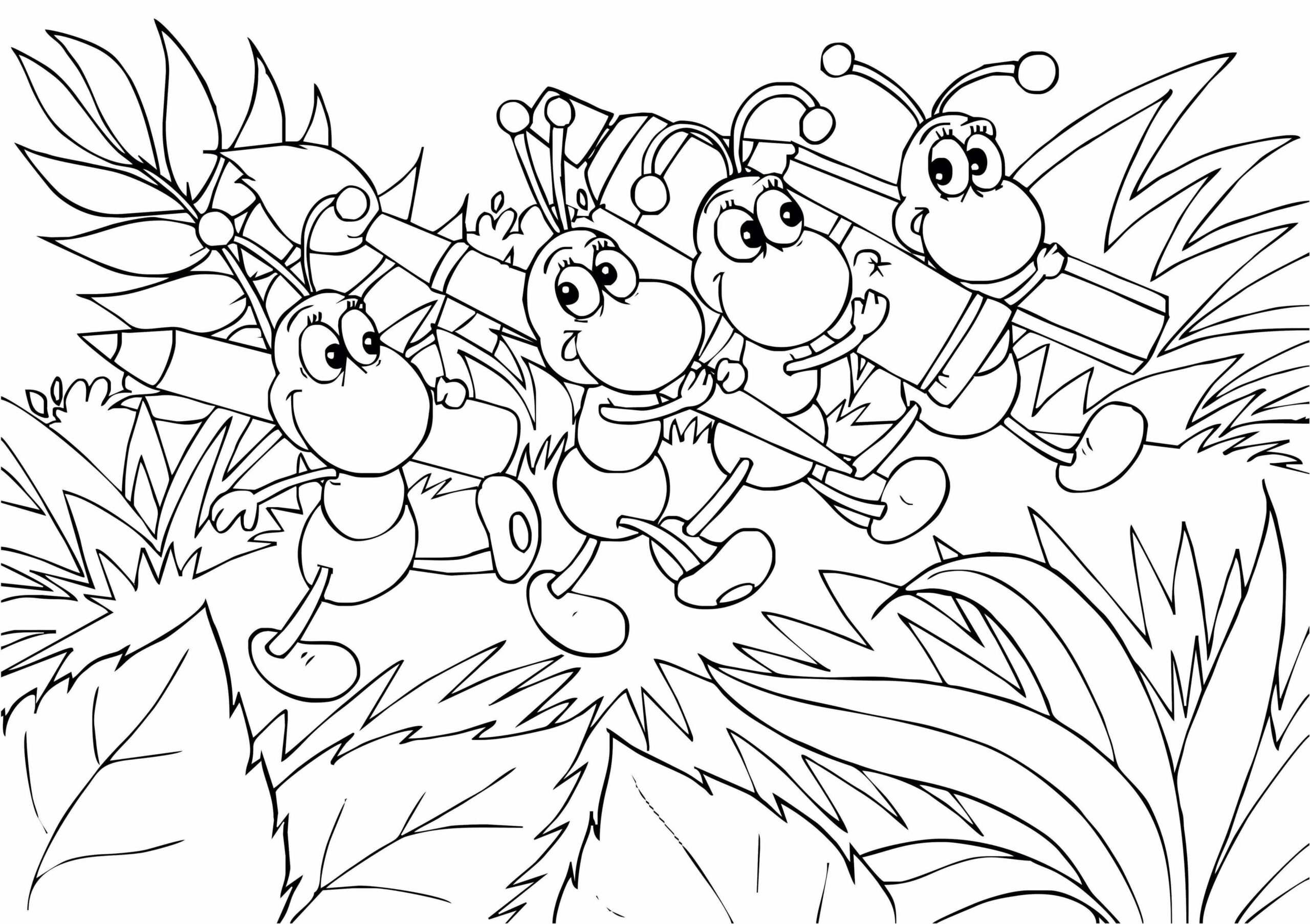 Ants Go Marching coloring page - Download, Print or Color Online for Free