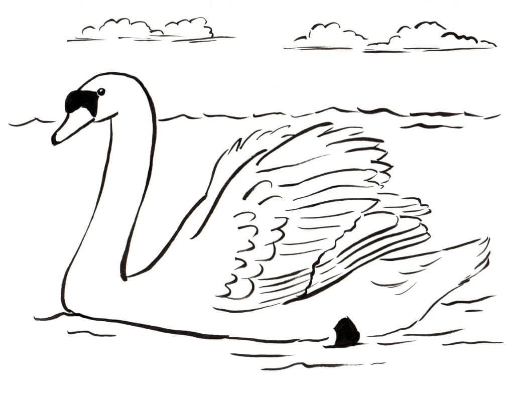 Awesome Swan coloring page