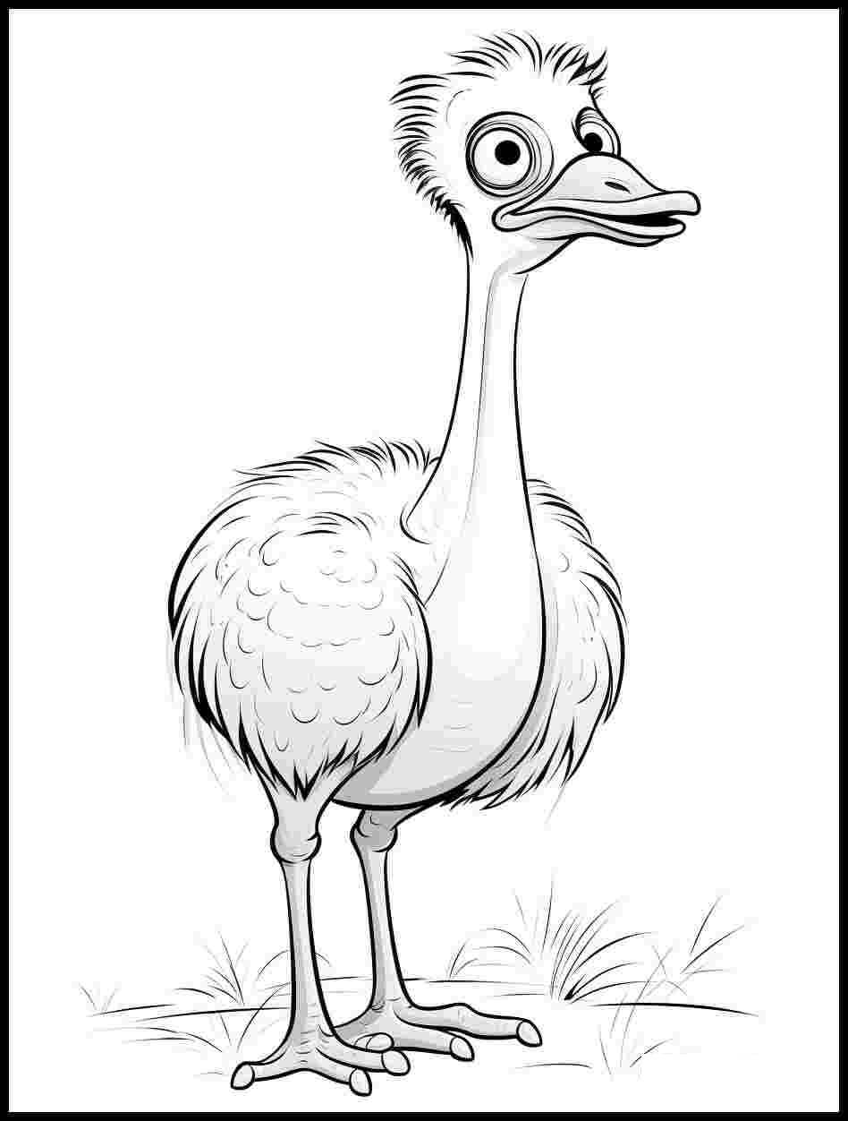 Basic Hand Drawn Ostrich