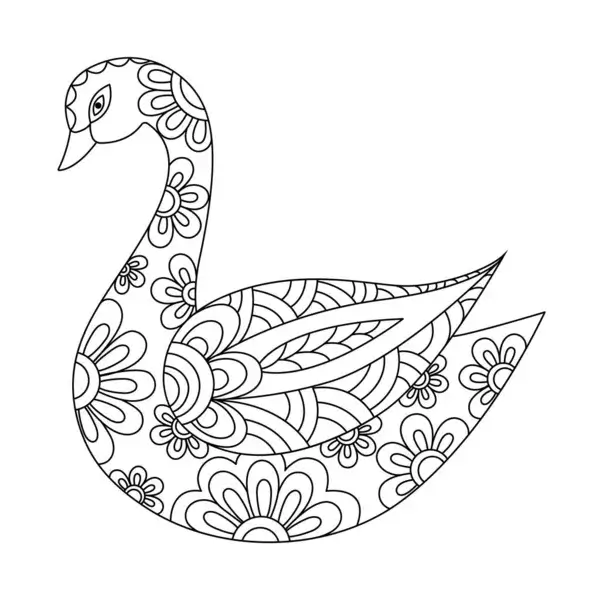 Basic Swan Is For Adult coloring page