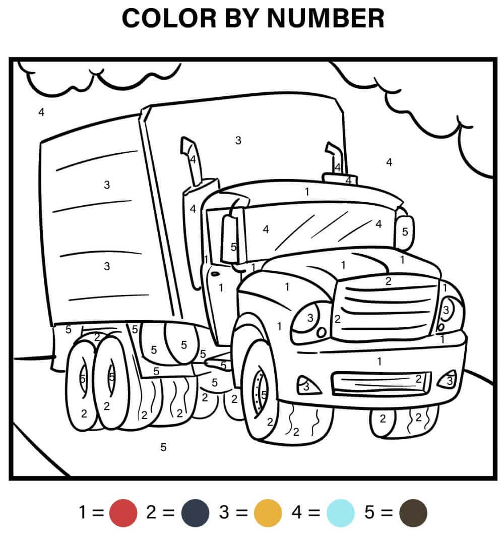 Big Truck Color By Number