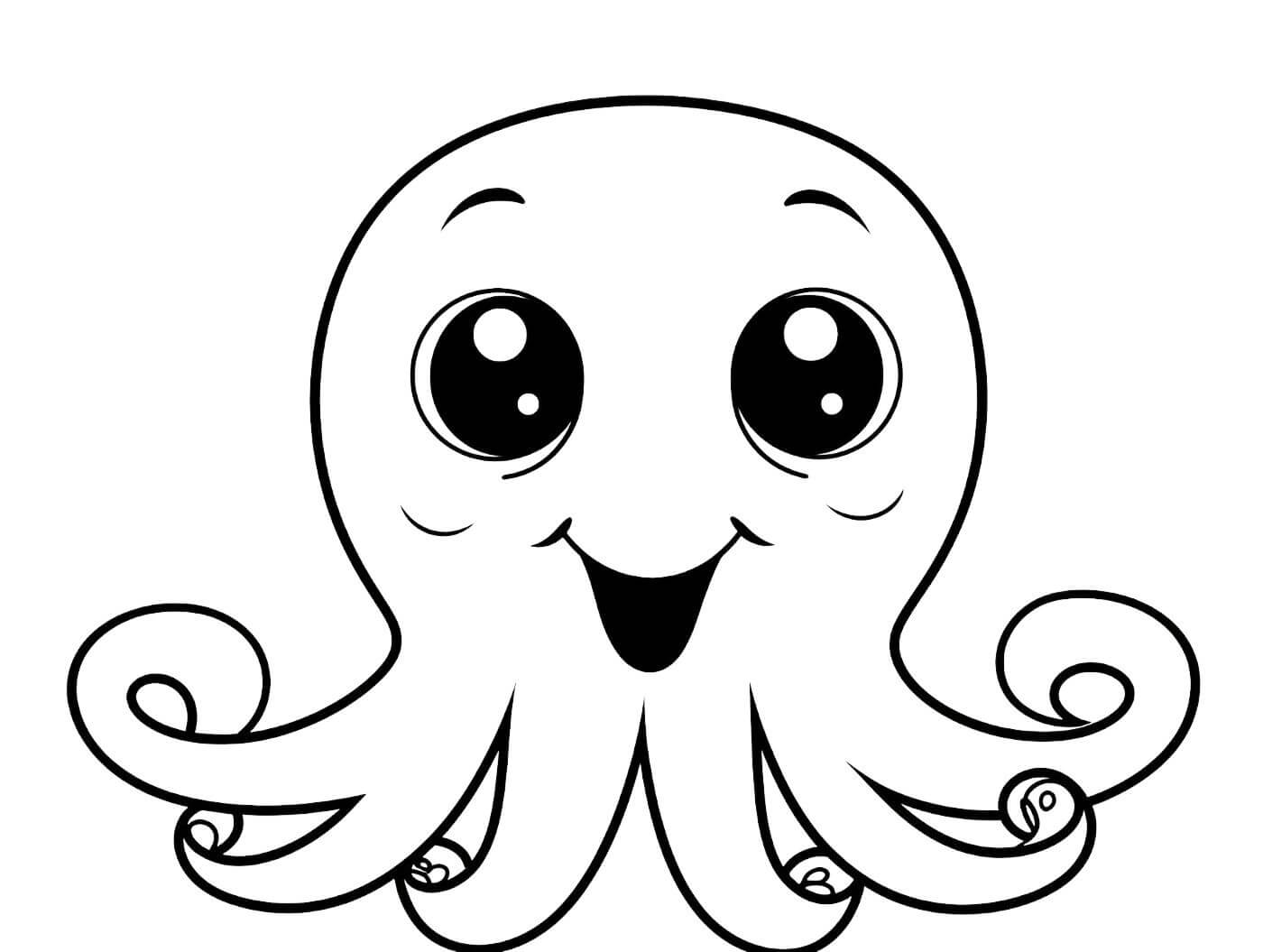 Cute Octopus coloring page - Download, Print or Color Online for Free