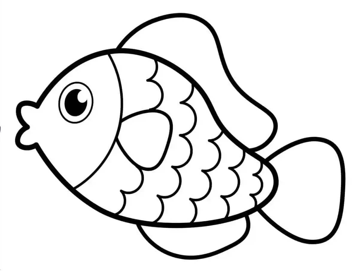 Cute Rainbow Fish coloring page - Download, Print or Color Online for Free