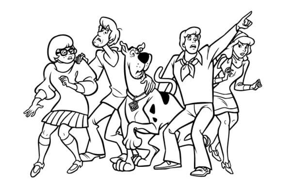 Cute Scooby-Doo And Friends coloring page