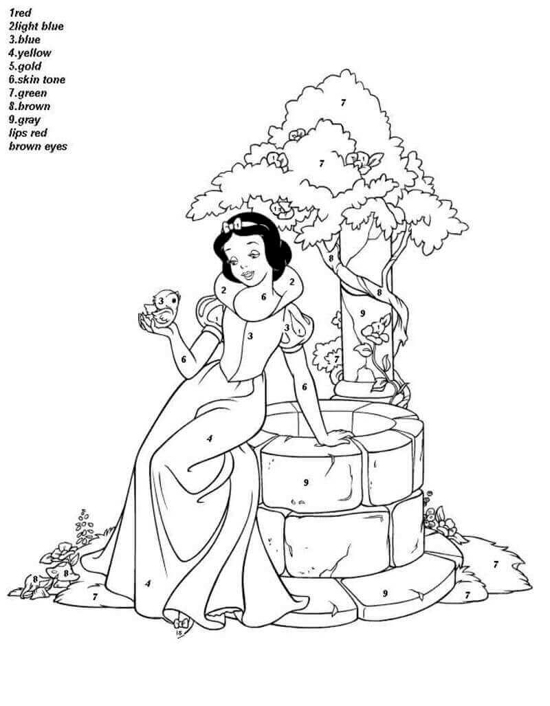 Disney Princess Color by Number  Mystery Disney Coloring Book