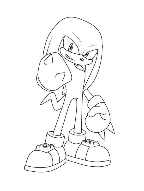 Free Knuckles coloring page