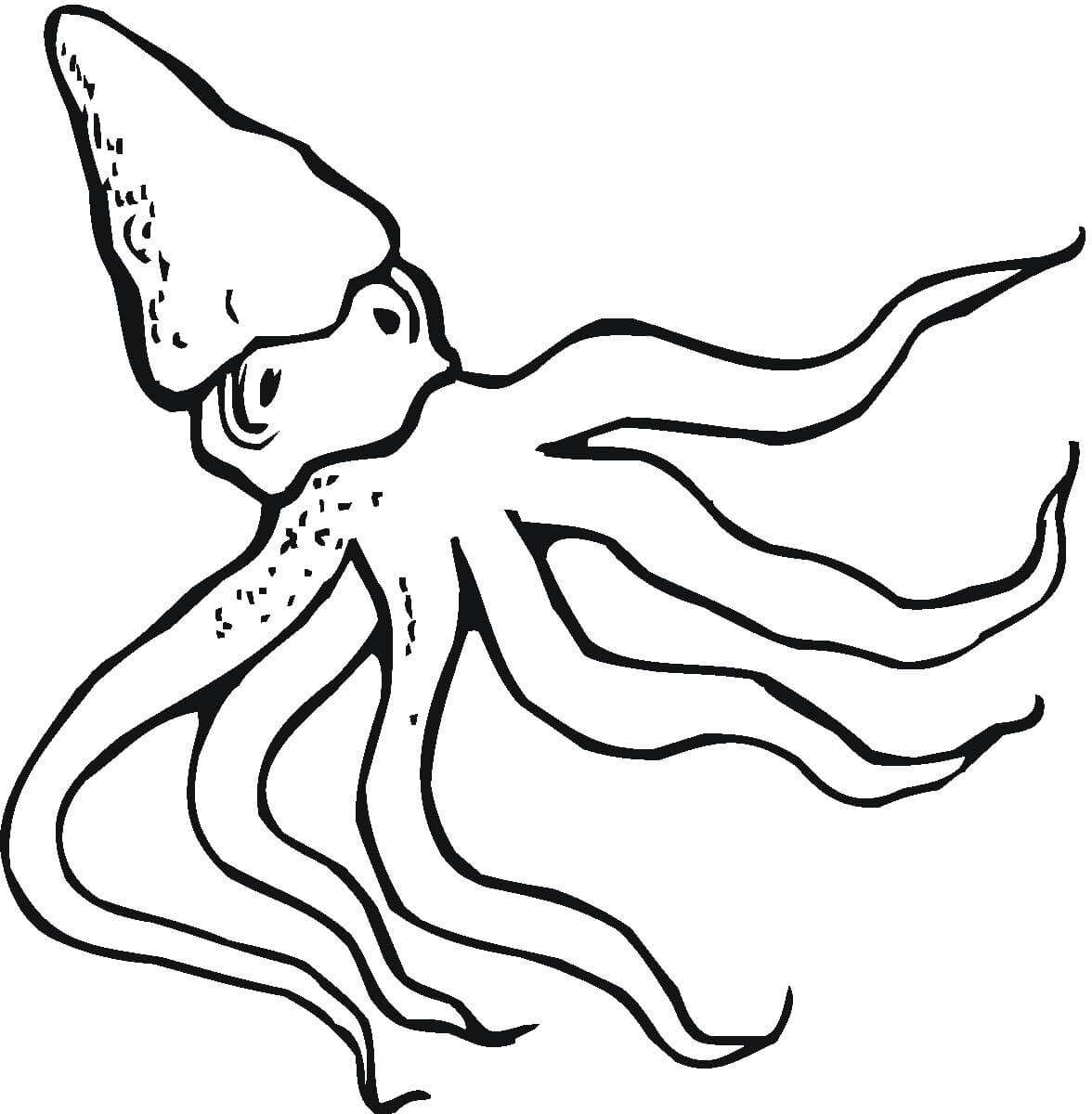 Free Nice Octopus coloring page