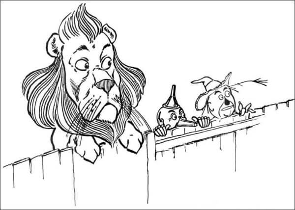 From Behind The Fence, The Main Characters Of The Tale Peep coloring page