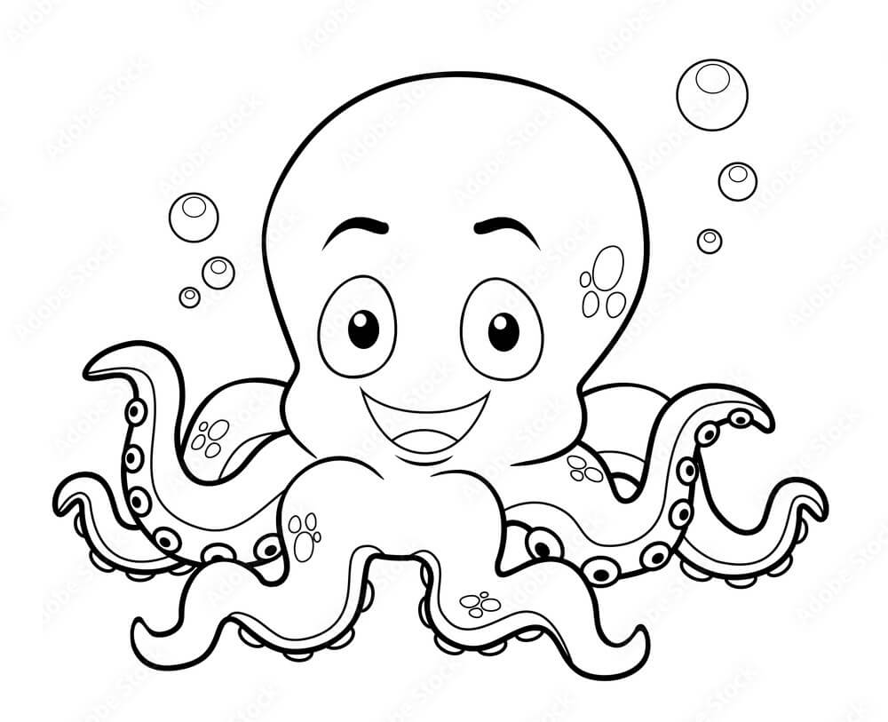 Fun Cartoon Octopus