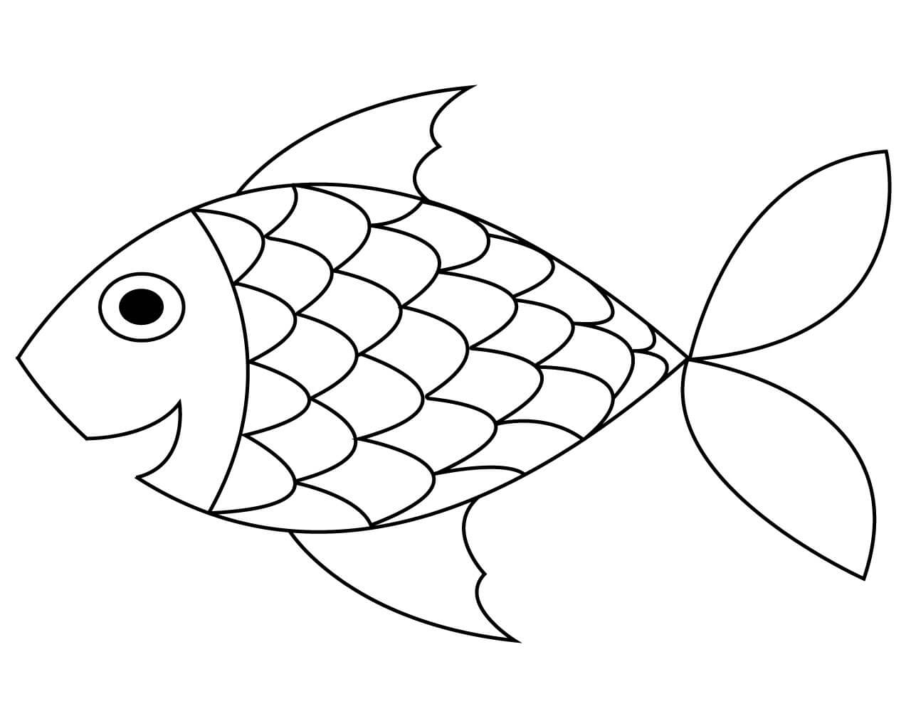 Fun Rainbow Fish coloring page - Download, Print or Color Online for Free