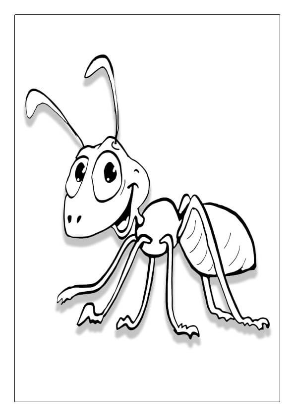 Funny Ant coloring page