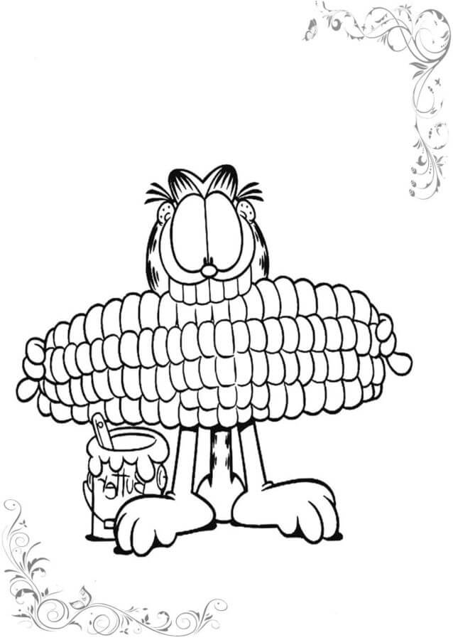 Garfield Eats Corn