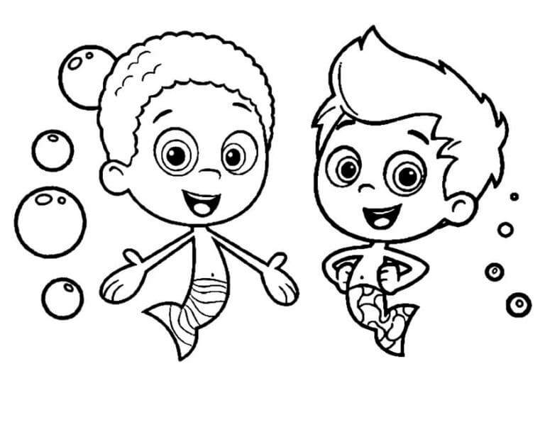 bubble guppies goby coloring pages
