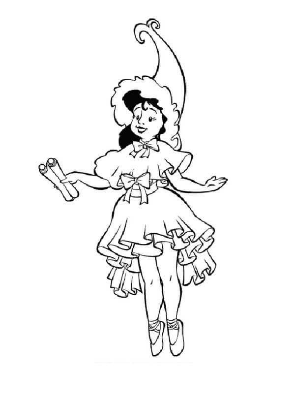 Good Fairy With Good News coloring page