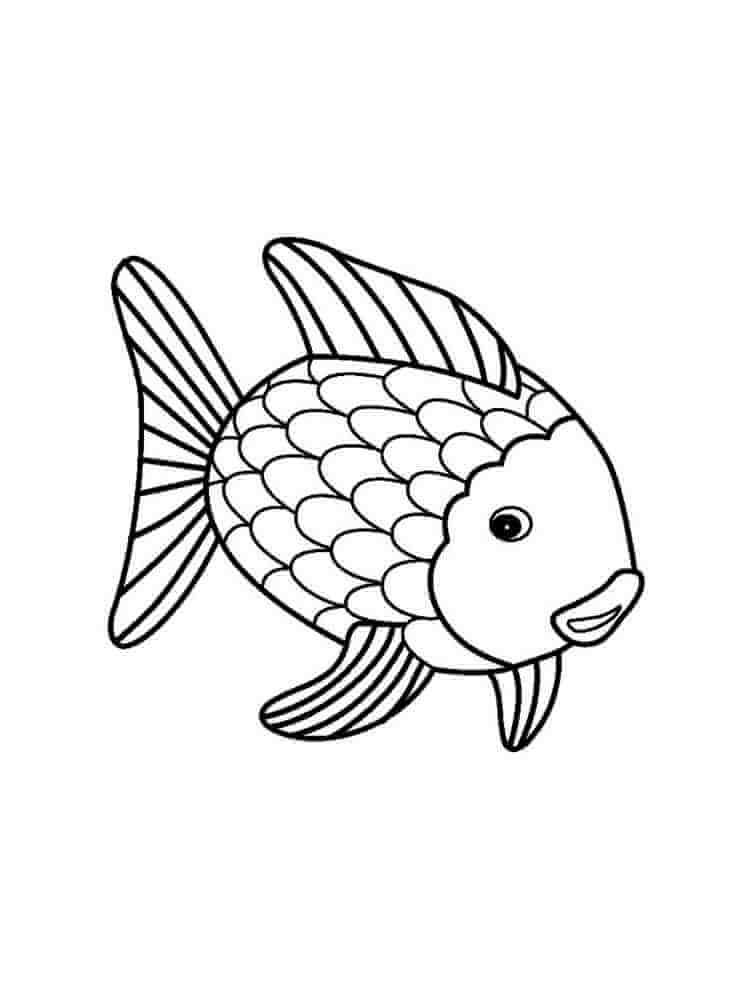 Great Rainbow Fish coloring page - Download, Print or Color Online for Free