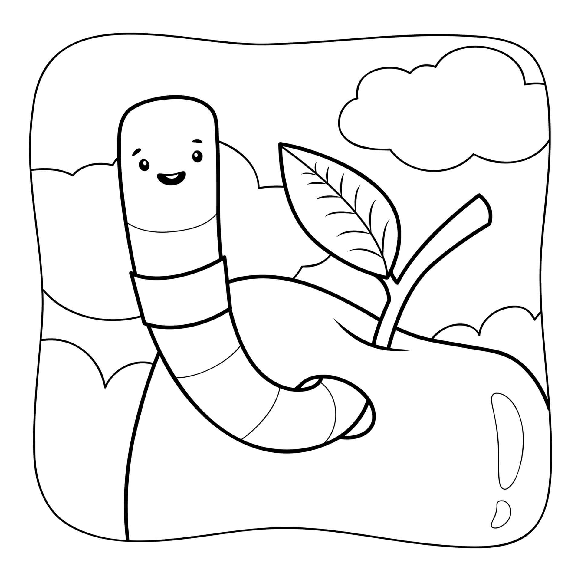 Great Worm coloring page - Download, Print or Color Online for Free