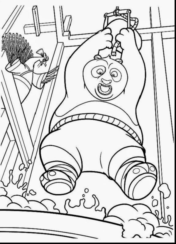 Heroic Po Jump coloring page